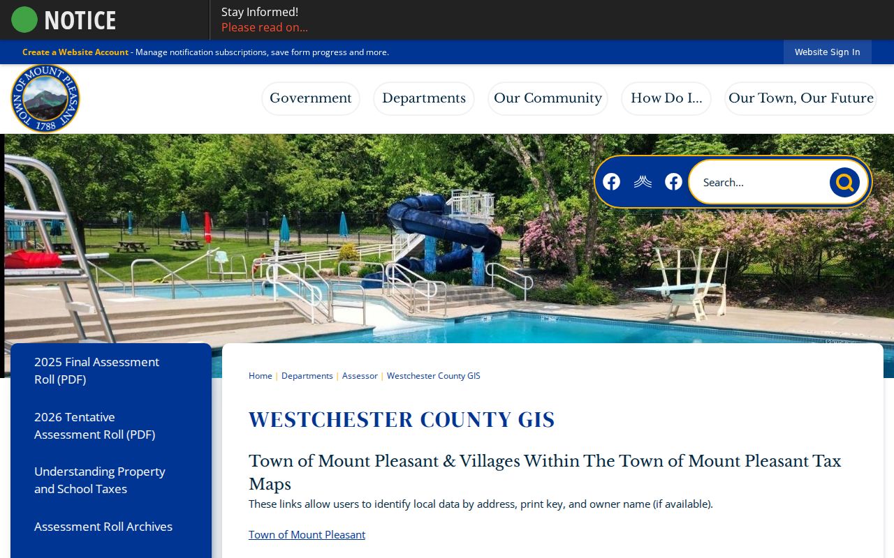 Mount Pleasant neighbors parcel GIS access guidance